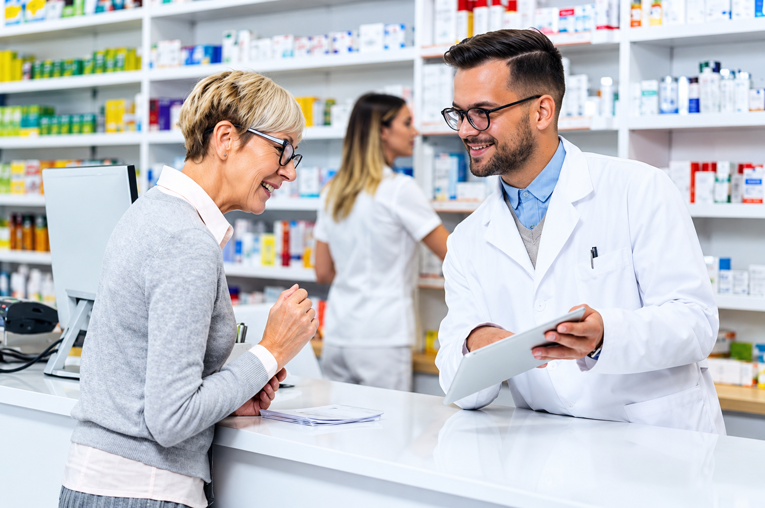 Healthcare professional providing consultation